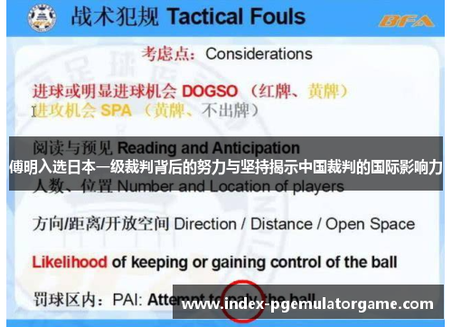 傅明入选日本一级裁判背后的努力与坚持揭示中国裁判的国际影响力