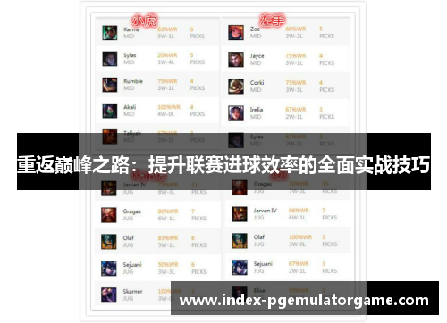 重返巅峰之路：提升联赛进球效率的全面实战技巧